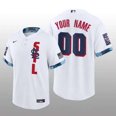 Cardinals Custom MLB All-Star Game Replica White Jersey