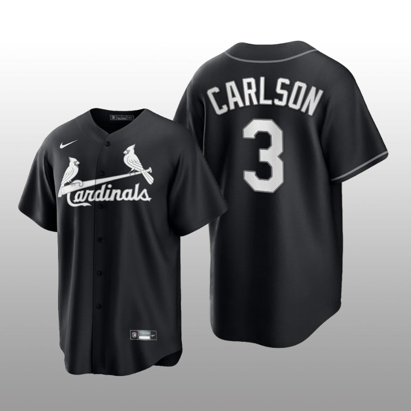 Cardinals Dylan Carlson All Black Fashion Serise Replica Jersey Black White