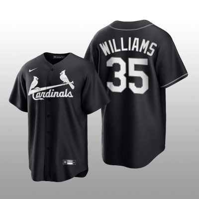 Cardinals Justin Williams All Black Fashion Serise Replica Jersey Black White