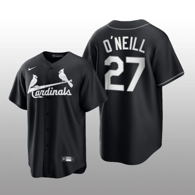 Cardinals Tyler O'Neill All Black Fashion Serise Replica Jersey Black White