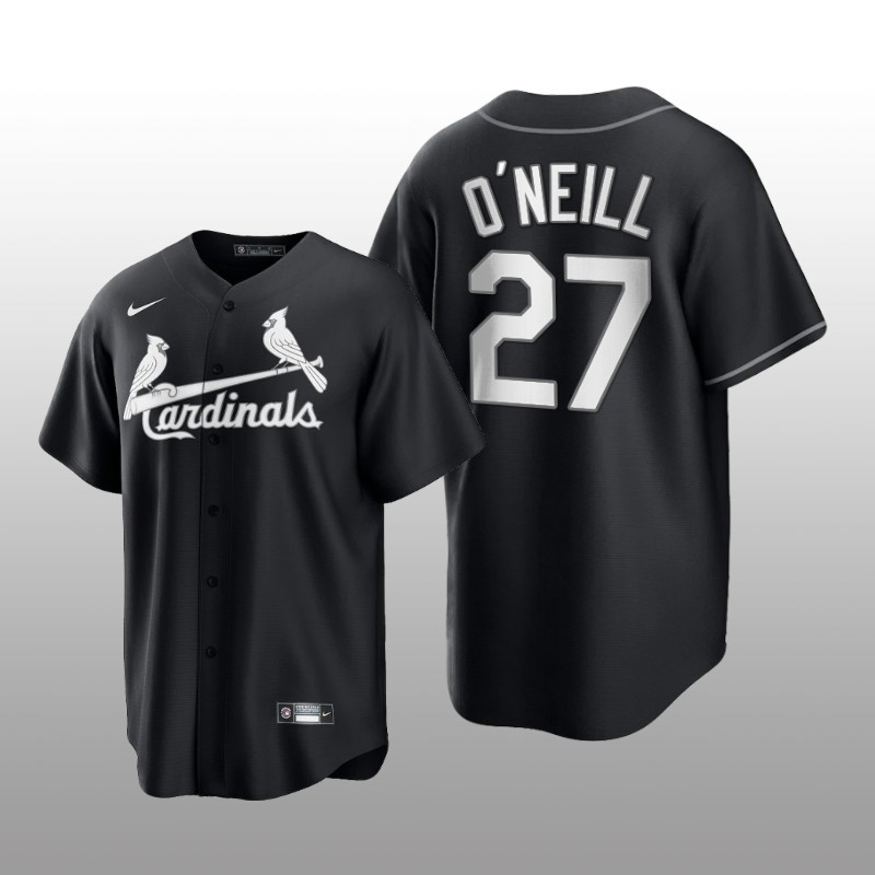 Cardinals Tyler O'Neill All Black Fashion Serise Replica Jersey Black White