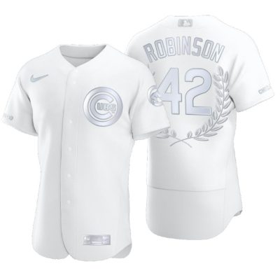 Chicago Cubs Jackie Robinson White Award Collection Retired Jersey
