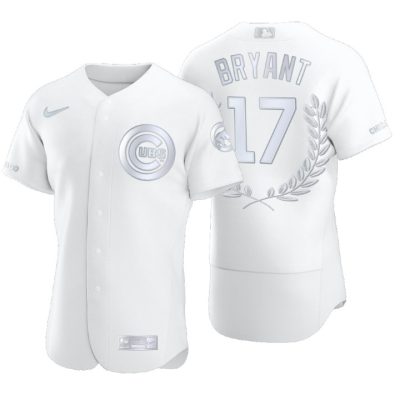 Chicago Cubs Kris Bryant White Award Collection NL MVP Jersey