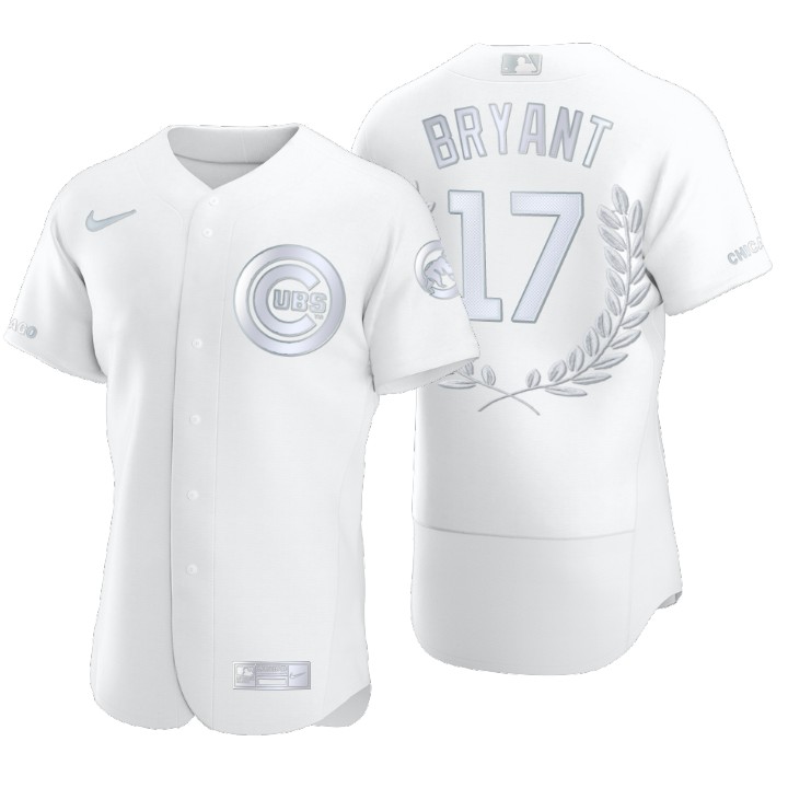 Chicago Cubs Kris Bryant White Award Collection NL MVP Jersey