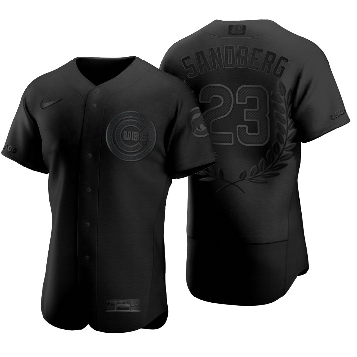 Chicago Cubs Ryne Sandberg Black Award Collection Retired Jersey