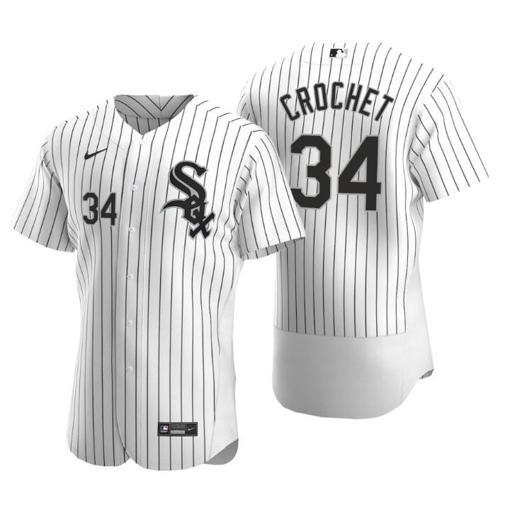 Chicago White Sox Garrett Crochet White Authentic 2020 MLB Draft Home Jersey