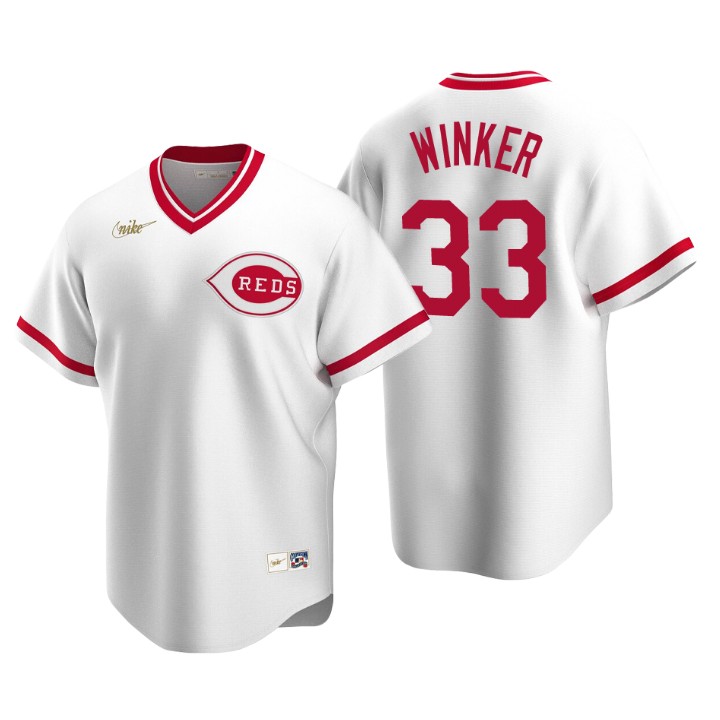Cincinnati Reds Jesse Winker White Cooperstown Collection Home Jersey