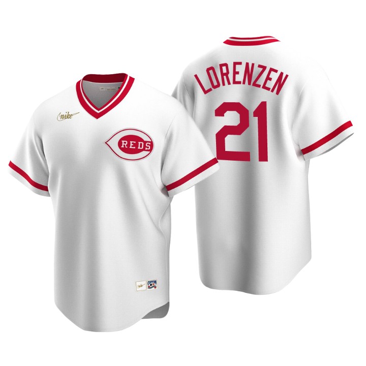 Cincinnati Reds Michael Lorenzen White Cooperstown Collection Home Jersey