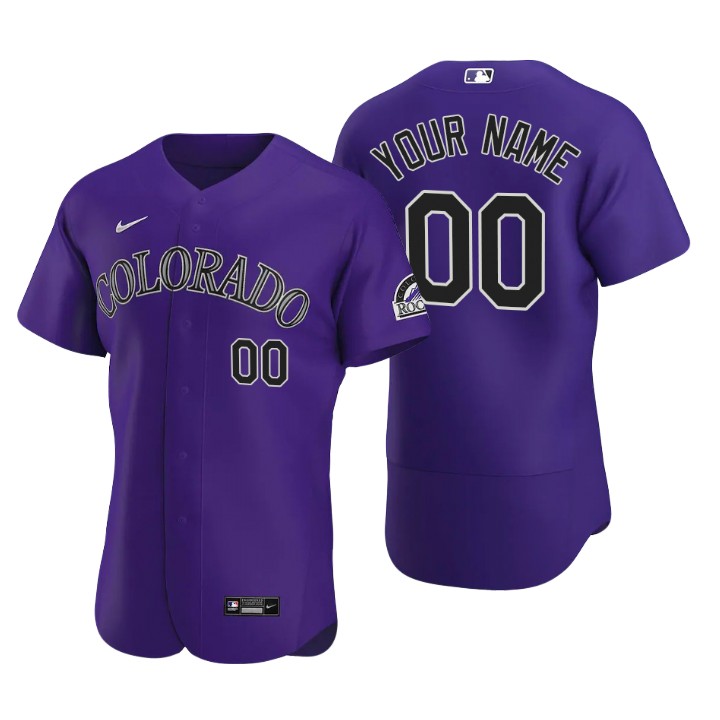 Colorado Rockies Purple 2020 Alternate Authentic Custom Men's Jersey