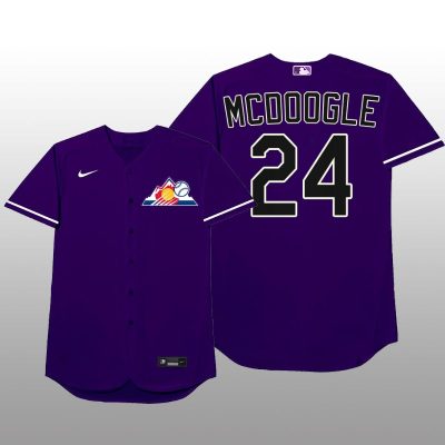 Colorado Rockies Ryan McMahon MLB Players Weekend Nickname Purple Jersey