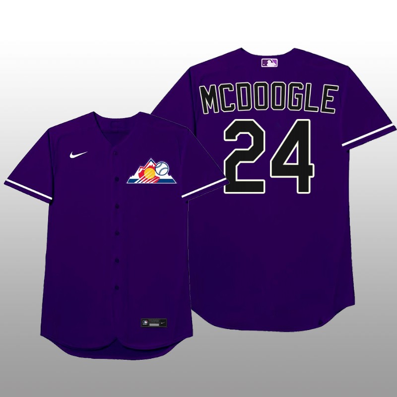 Colorado Rockies Ryan McMahon MLB Players Weekend Nickname Purple Jersey