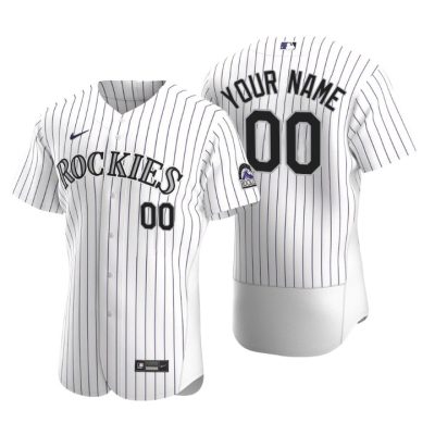 Colorado Rockies White 2020 Home Authentic Custom Men's Jersey