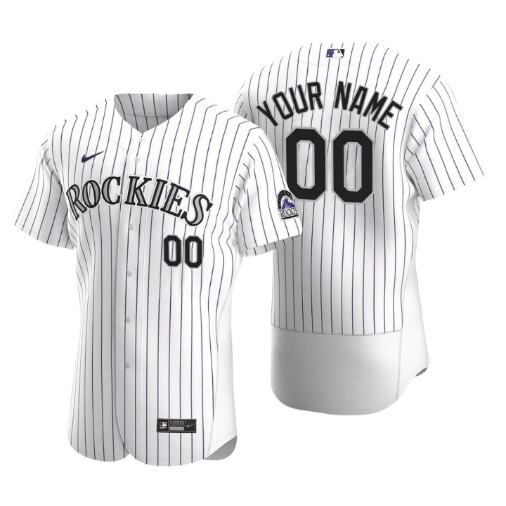 Colorado Rockies White 2020 Home Authentic Custom Men's Jersey