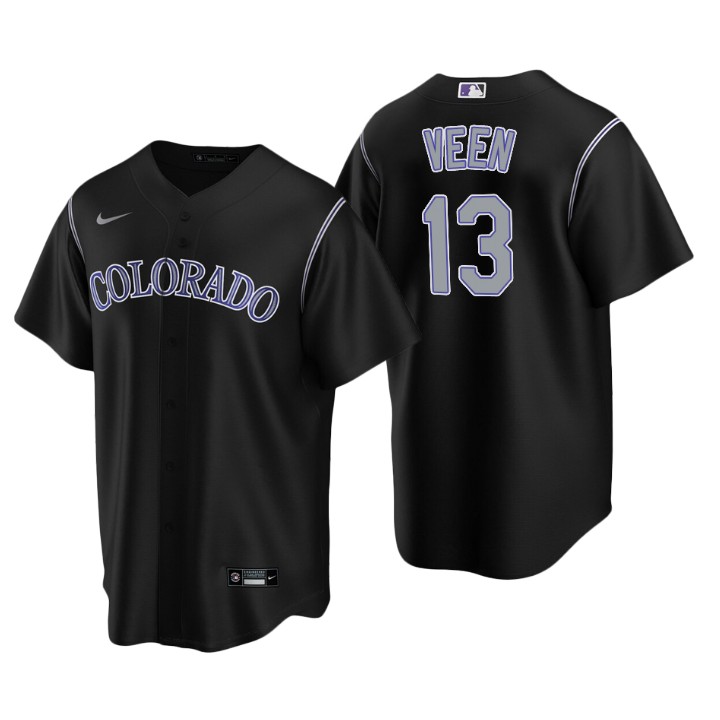 Colorado Rockies Zac Veen Black 2020 MLB Draft Alternate Replica Jersey