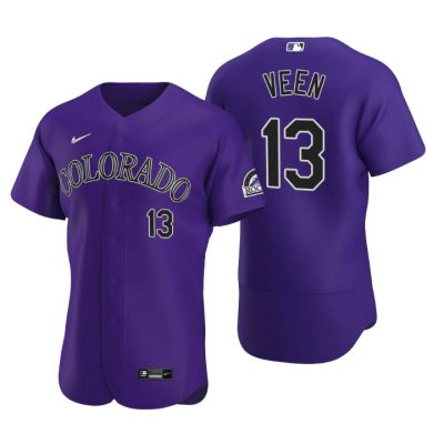 Colorado Rockies Zac Veen Purple Authentic 2020 MLB Draft Alternate Jersey