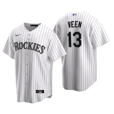 Colorado Rockies Zac Veen White 2020 MLB Draft Home Replica Jersey