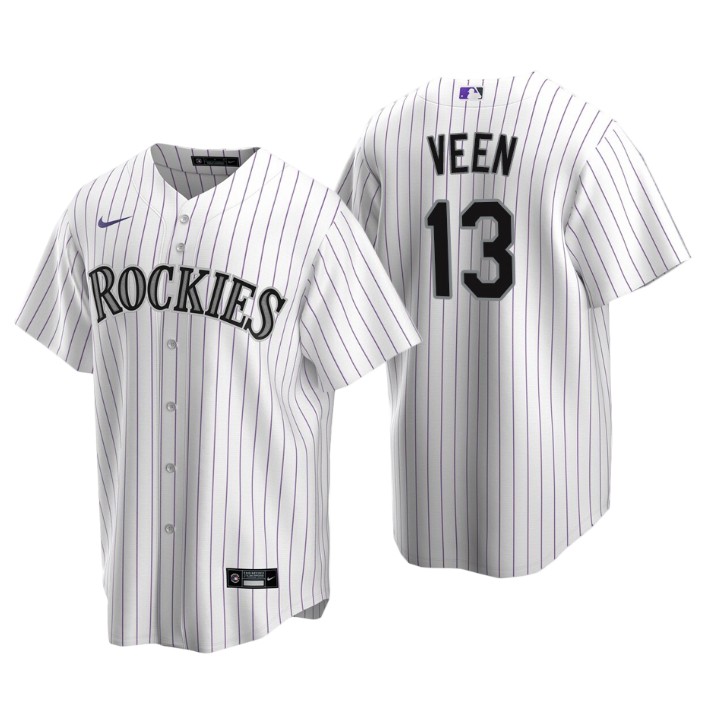 Colorado Rockies Zac Veen White 2020 MLB Draft Home Replica Jersey