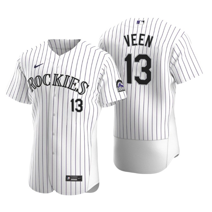 Colorado Rockies Zac Veen White Authentic 2020 MLB Draft Home Jersey