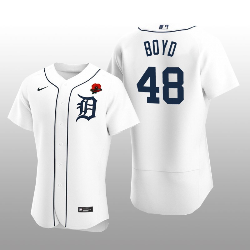 Detroit Tigers Matthew Boyd Authentic White Memorial Day Jersey