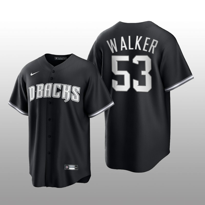Diamondbacks Christian Walker All Black Fashion Serise Replica Jersey Black White