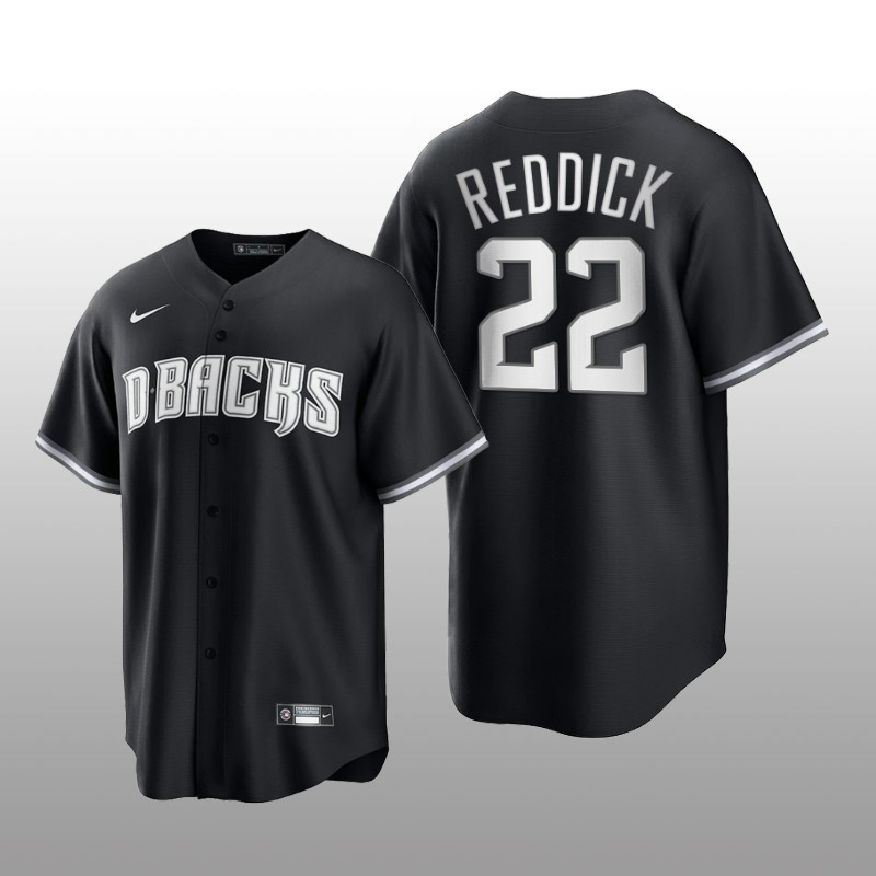 Diamondbacks Josh Reddick All Black Fashion Serise Replica Jersey Black White