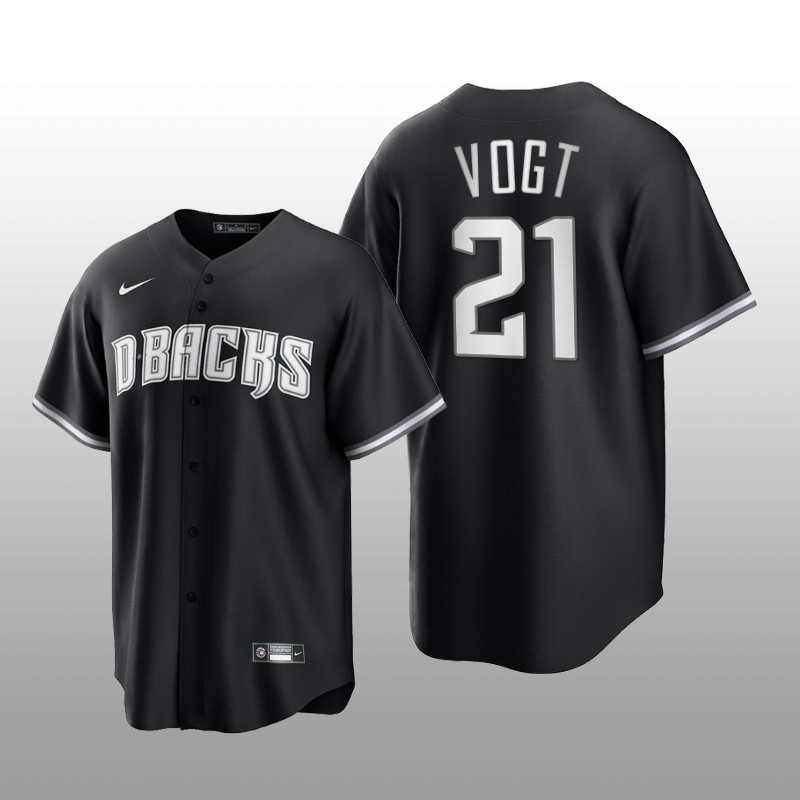 Diamondbacks Stephen Vogt All Black Fashion Serise Replica Jersey Black White