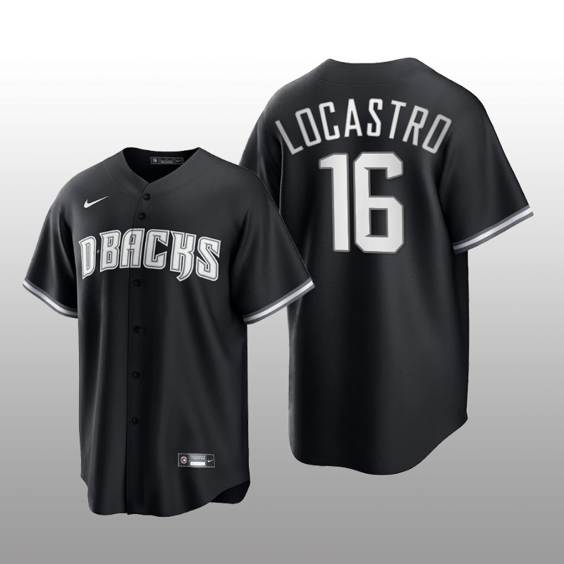 Diamondbacks Tim Locastro All Black Fashion Serise Replica Jersey Black White