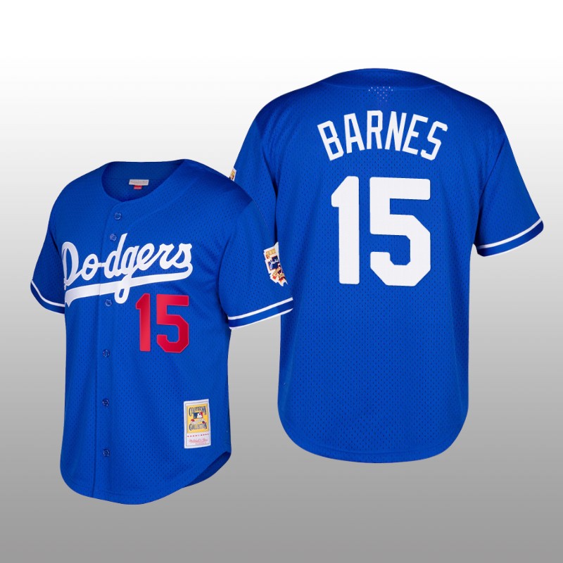 Dodgers Cooperstown Collection Austin Barnes Royal Mesh Batting Practice Jersey