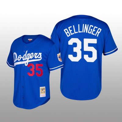 Dodgers Cooperstown Collection Cody Bellinger Royal Mesh Batting Practice Jersey