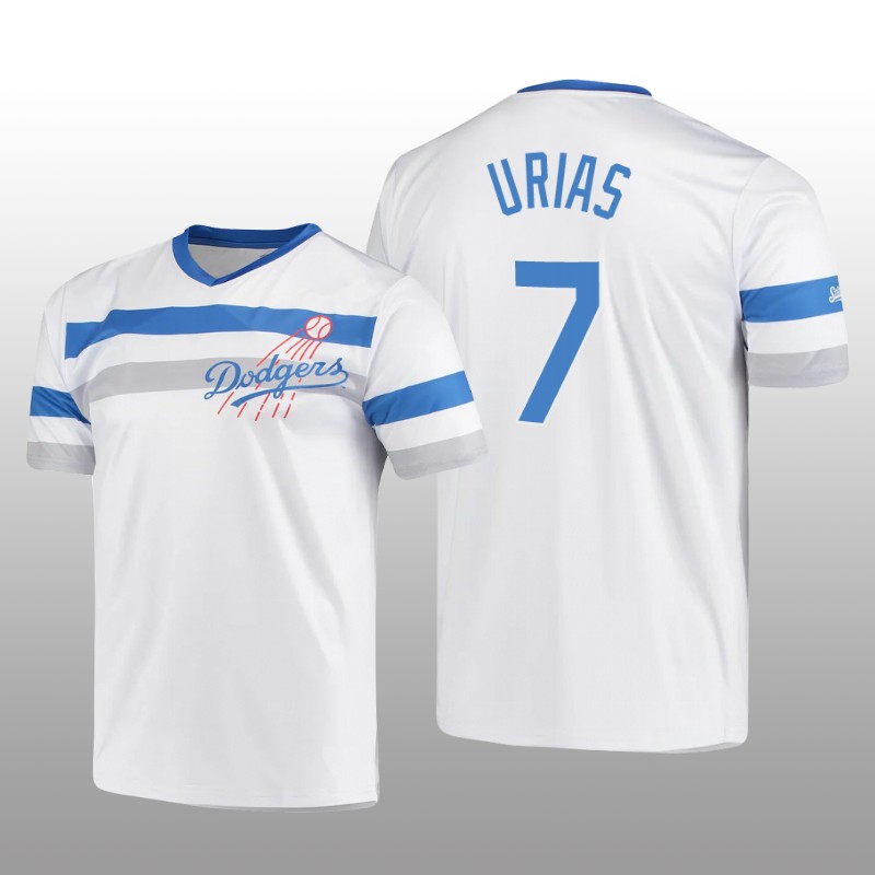Dodgers Cooperstown Collection Julio Urias V-Neck Jersey White