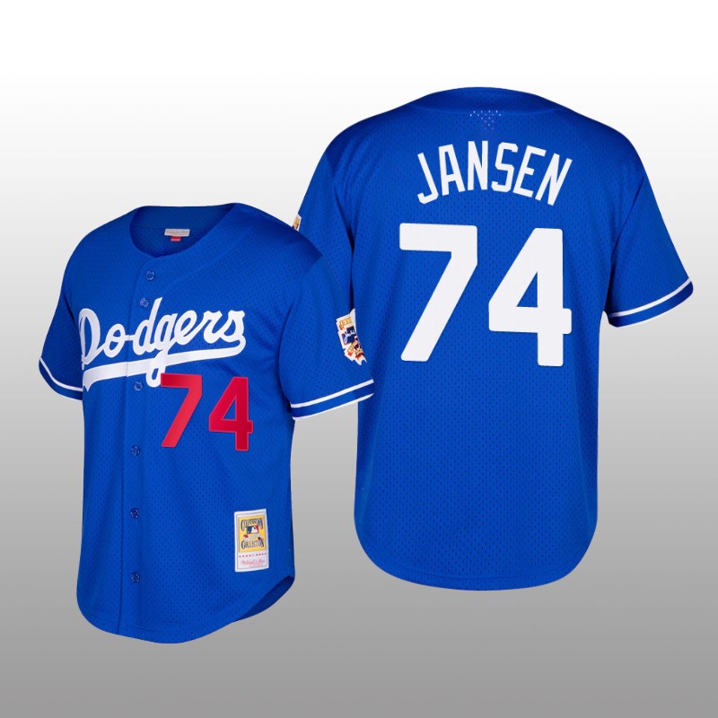 Dodgers Cooperstown Collection Kenley Jansen Royal Mesh Batting Practice Jersey