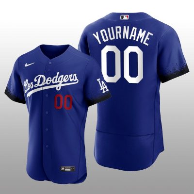 Dodgers Custom City Connect Royal Authentic Jersey