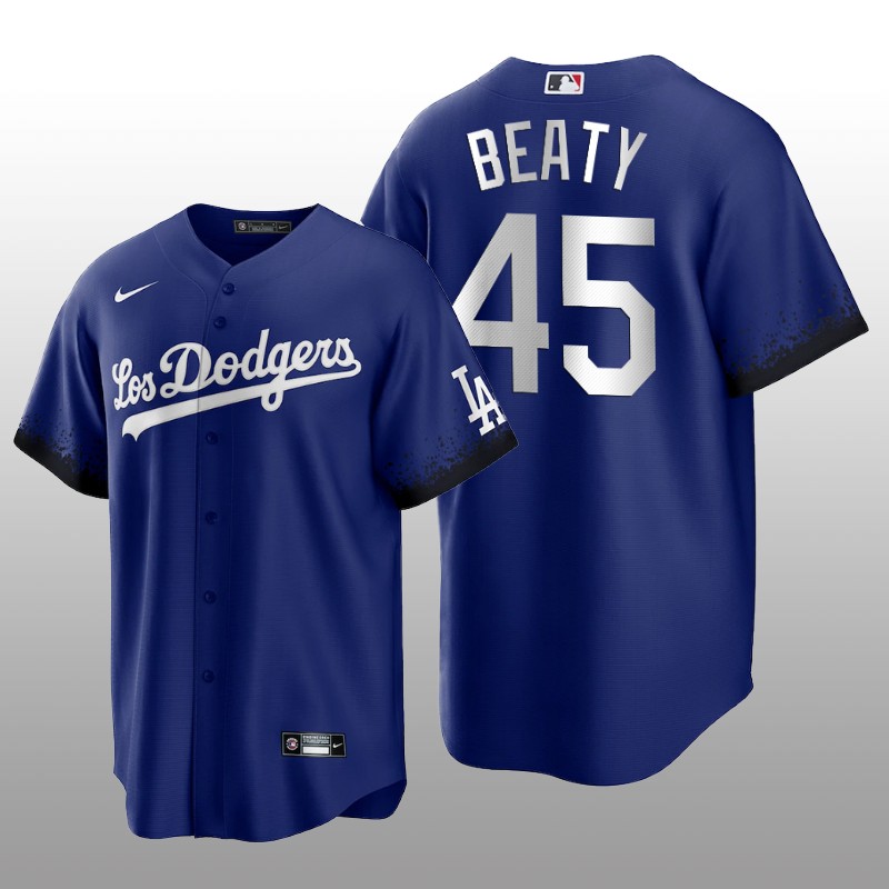 Dodgers Matt Beaty City Connect Royal Replica Jersey