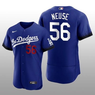 Dodgers Sheldon Neuse City Connect Royal Authentic Jersey