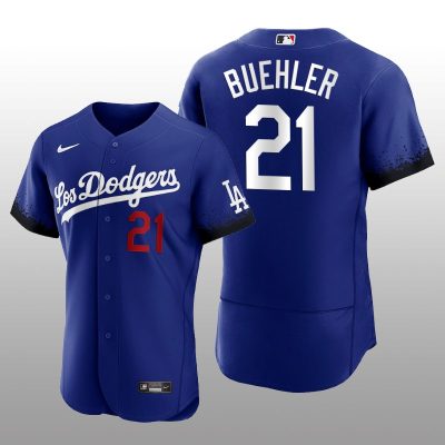 Dodgers Walker Buehler City Connect Royal Authentic Jersey