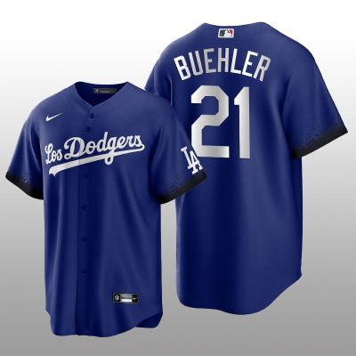 Dodgers Walker Buehler City Connect Royal Replica Jersey