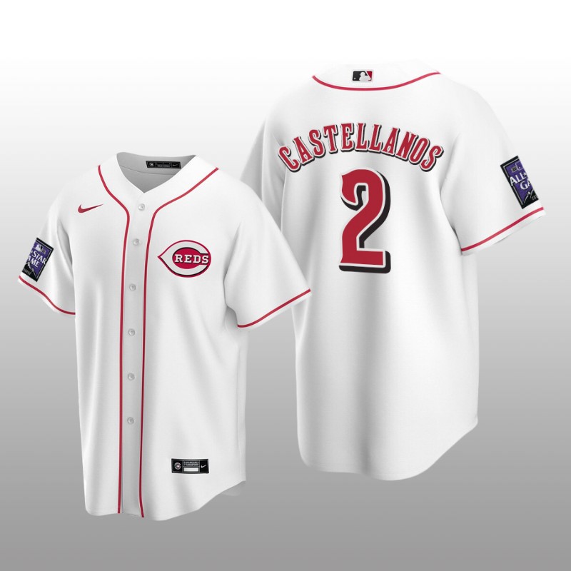 Home All-Star Game Cincinnati Reds White Jersey Replica Nick Castellanos