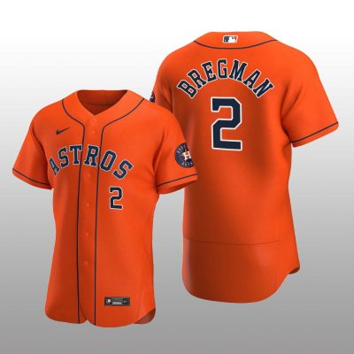 Houston Astros Alex Bregman Orange Alternate 2020 Authentic Player Jersey