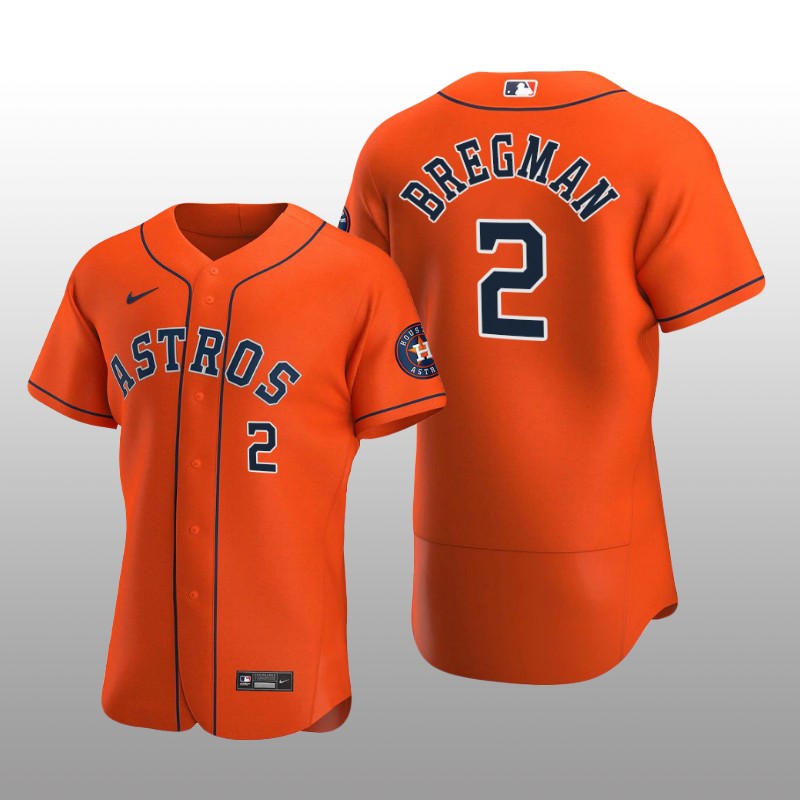 Houston Astros Alex Bregman Orange Alternate 2020 Authentic Player Jersey