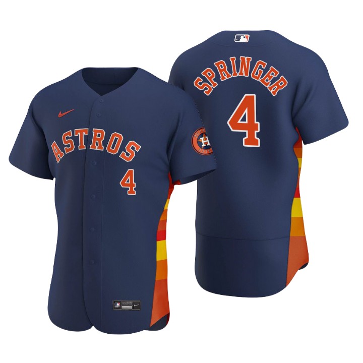 Houston Astros George Springer Navy Authentic 2020 Alternate Jersey