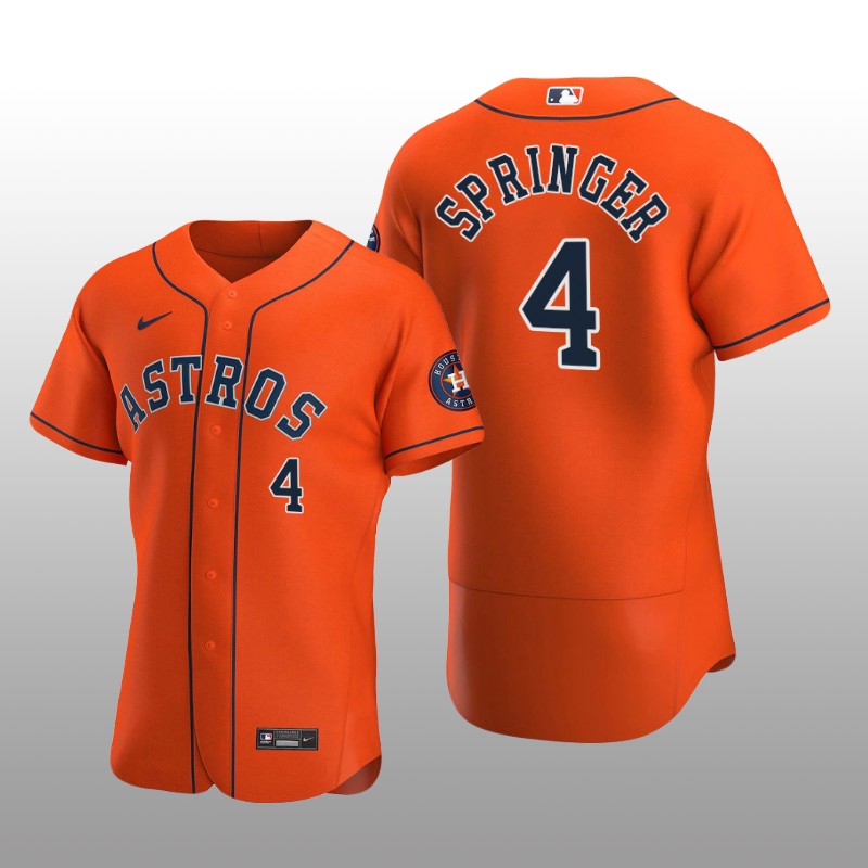 Houston Astros George Springer Orange Alternate 2020 Authentic Player Jersey