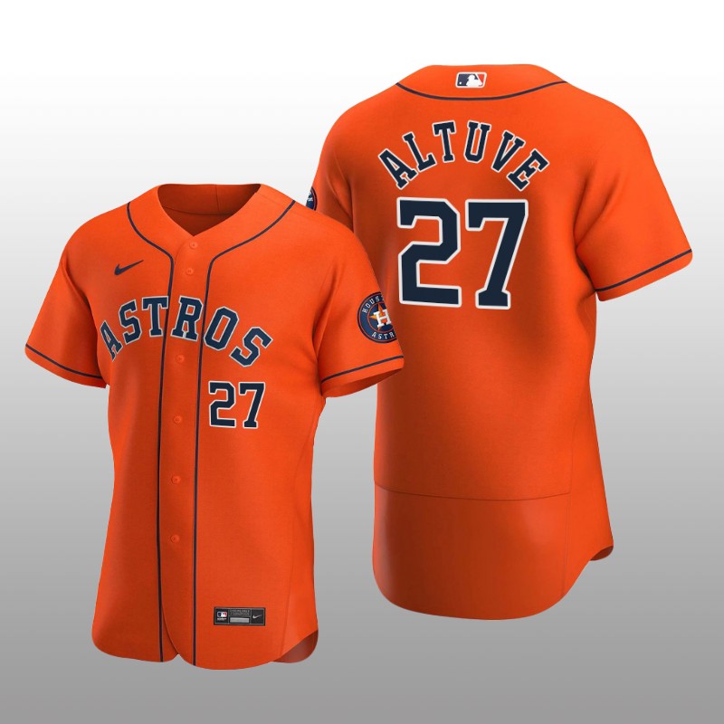 Houston Astros Jose Altuve Orange Alternate 2020 Authentic Player Jersey