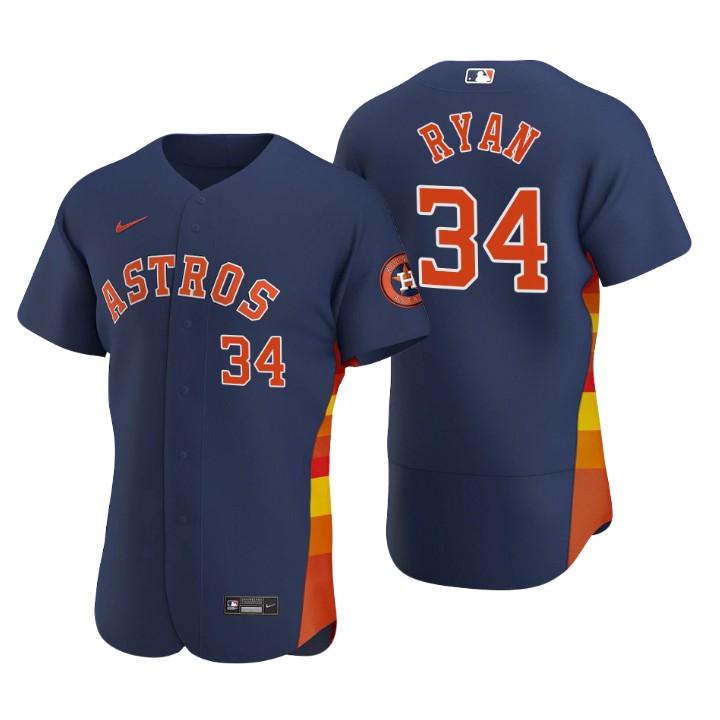 Houston Astros Nolan Ryan Navy Authentic 2020 Alternate Jersey