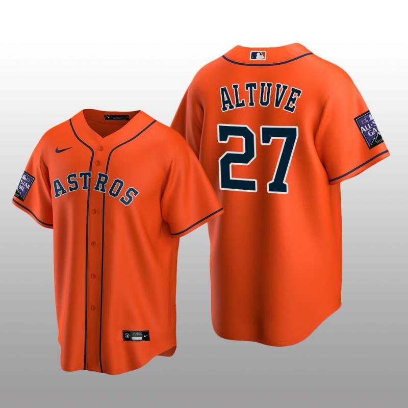 Houston Astros Orange Alternate Jersey Replica Jose Altuve All-Star Game