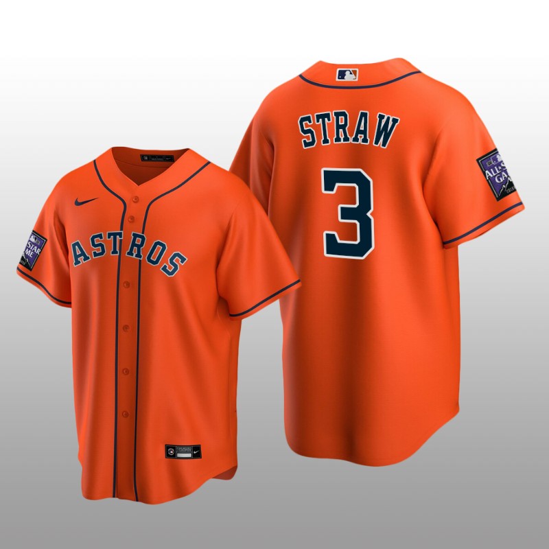 Houston Astros Orange Alternate Jersey Replica Myles Straw All-Star Game