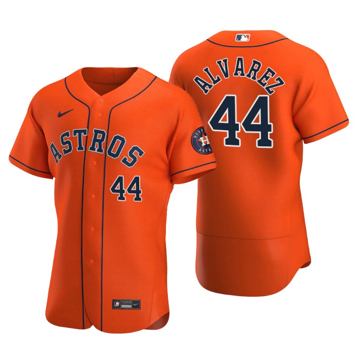 Houston Astros Yordan Alvarez Orange Authentic 2020 Alternate Jersey