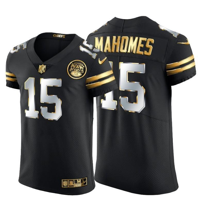 Kansas City Chiefs #15 Patrick Mahomes Nike Black Edition Vapor Untouchable Elite NFL Jersey