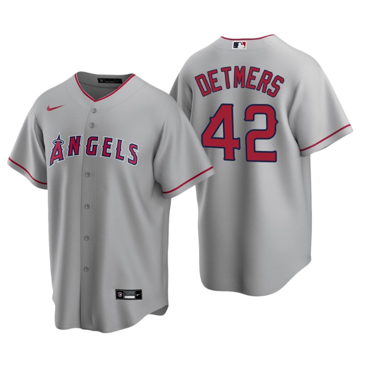 Los Angeles Angels Reid Detmers Gray 2020 MLB Draft Road Replica Jersey