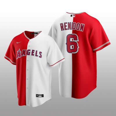Los Angeles Angels Split Jersey Anthony Rendon Red-White Replica