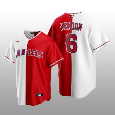 Los Angeles Angels Split Jersey Anthony Rendon White-Red Replica